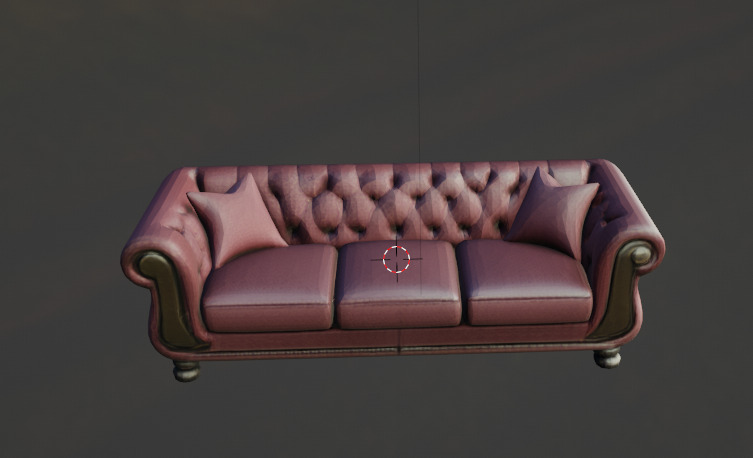 SOFA model for Rendering Low-poly 3D model_2