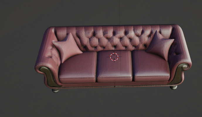 SOFA model for Rendering Low-poly 3D model_3