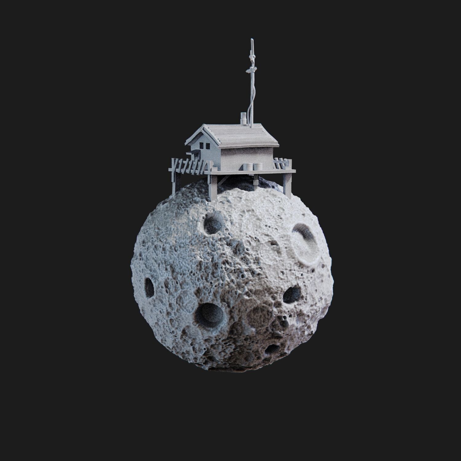 Lonely Planet 3D print model_7