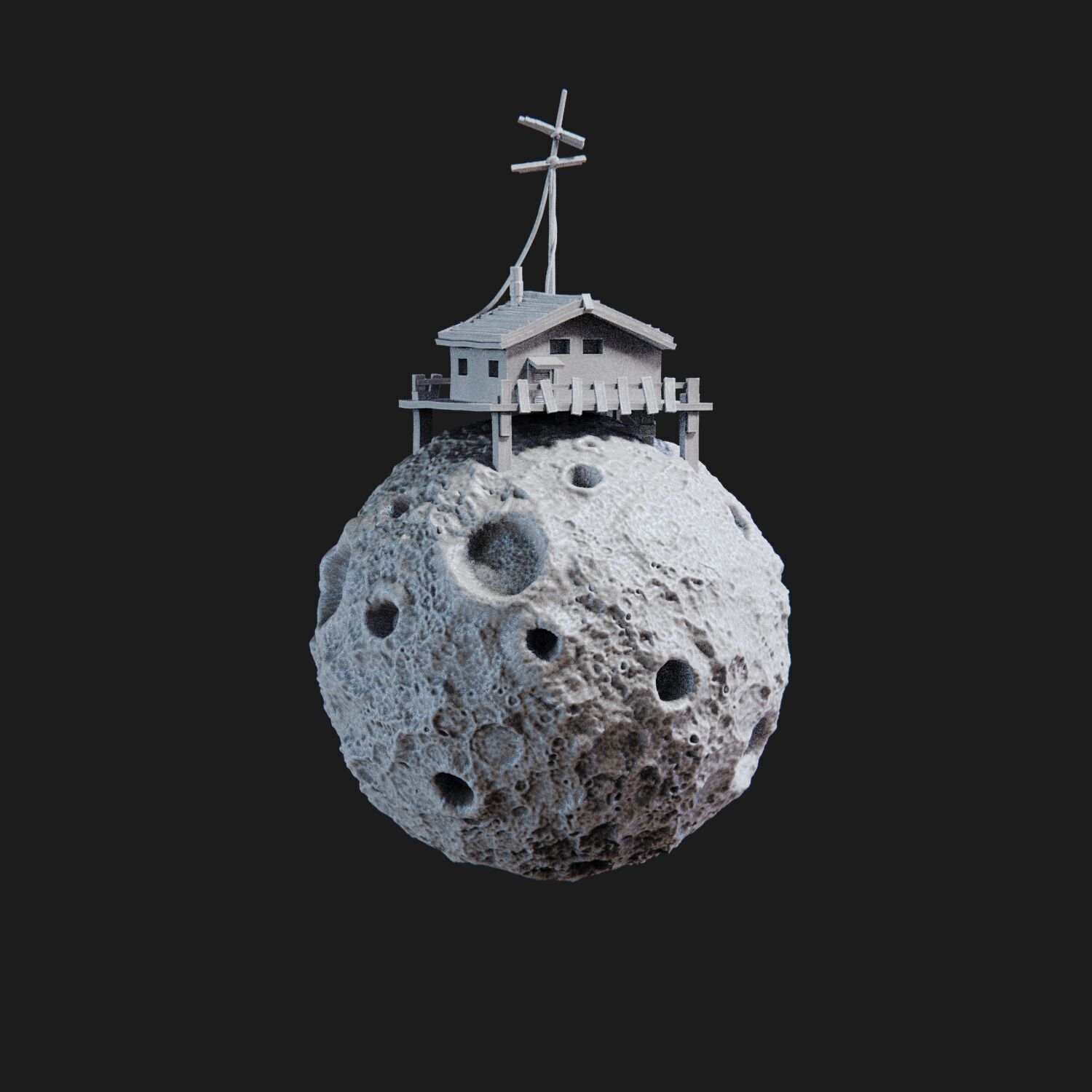 Lonely Planet 3D print model_3