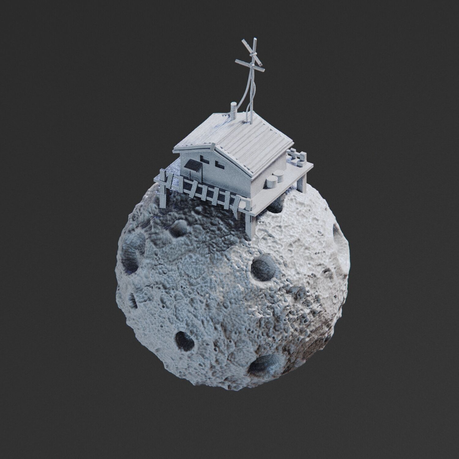 Lonely Planet 3D print model_8