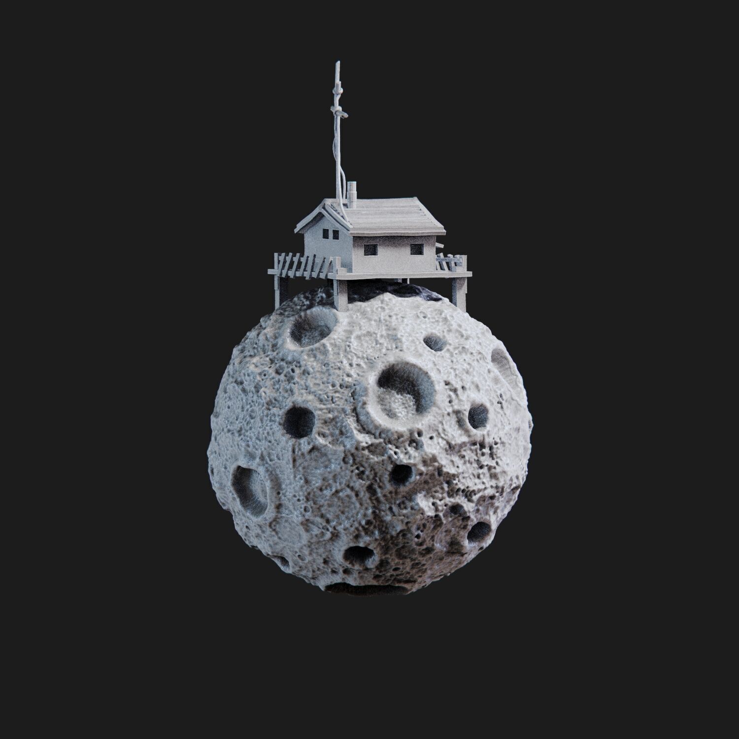 Lonely Planet 3D print model_5