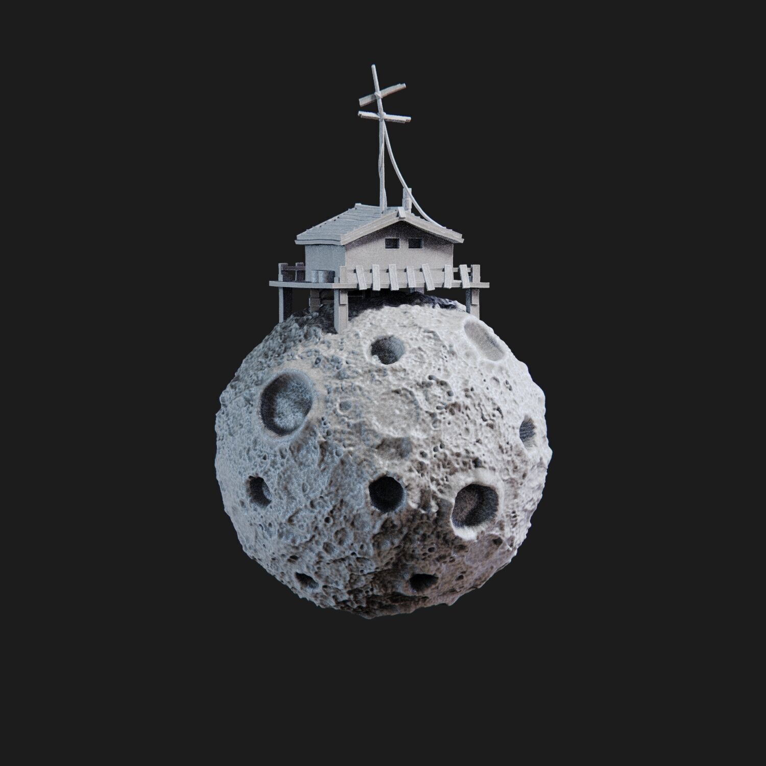 Lonely Planet 3D print model_6