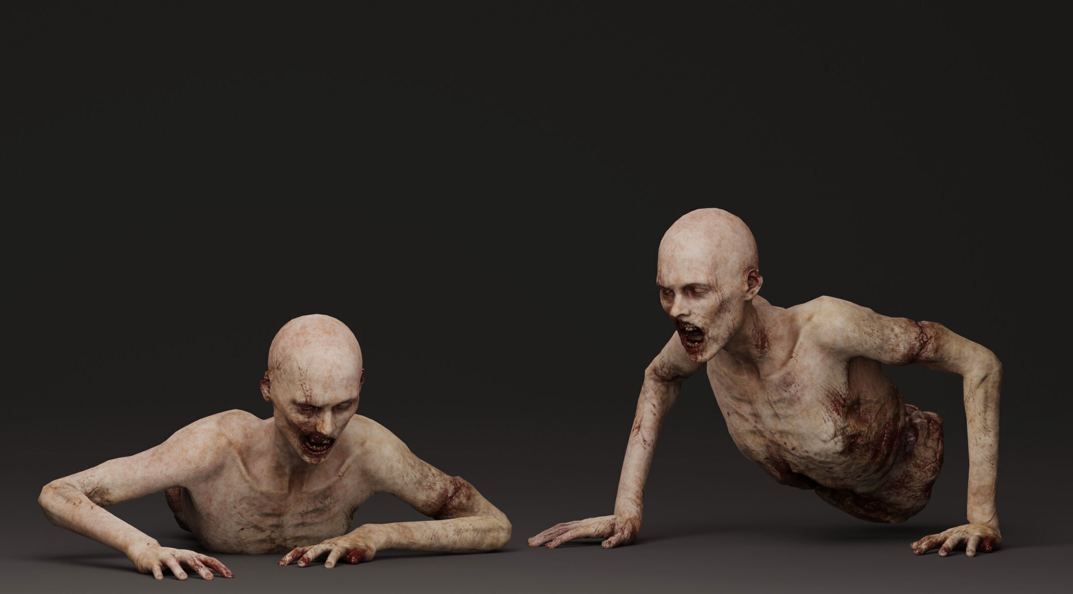 Zombie Crawler Pack1 Low-poly 3D model_38