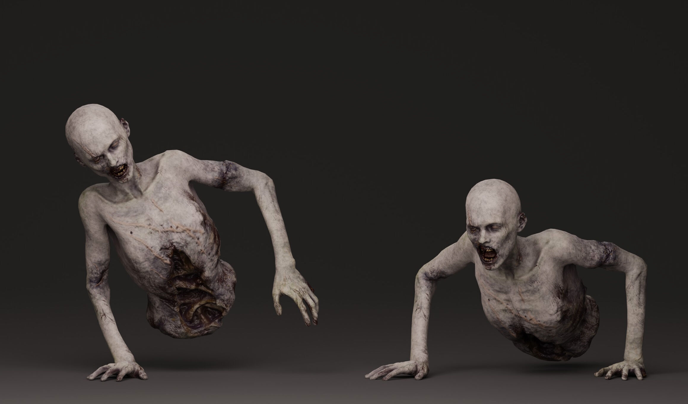 Zombie Crawler Pack1 Low-poly 3D model_42