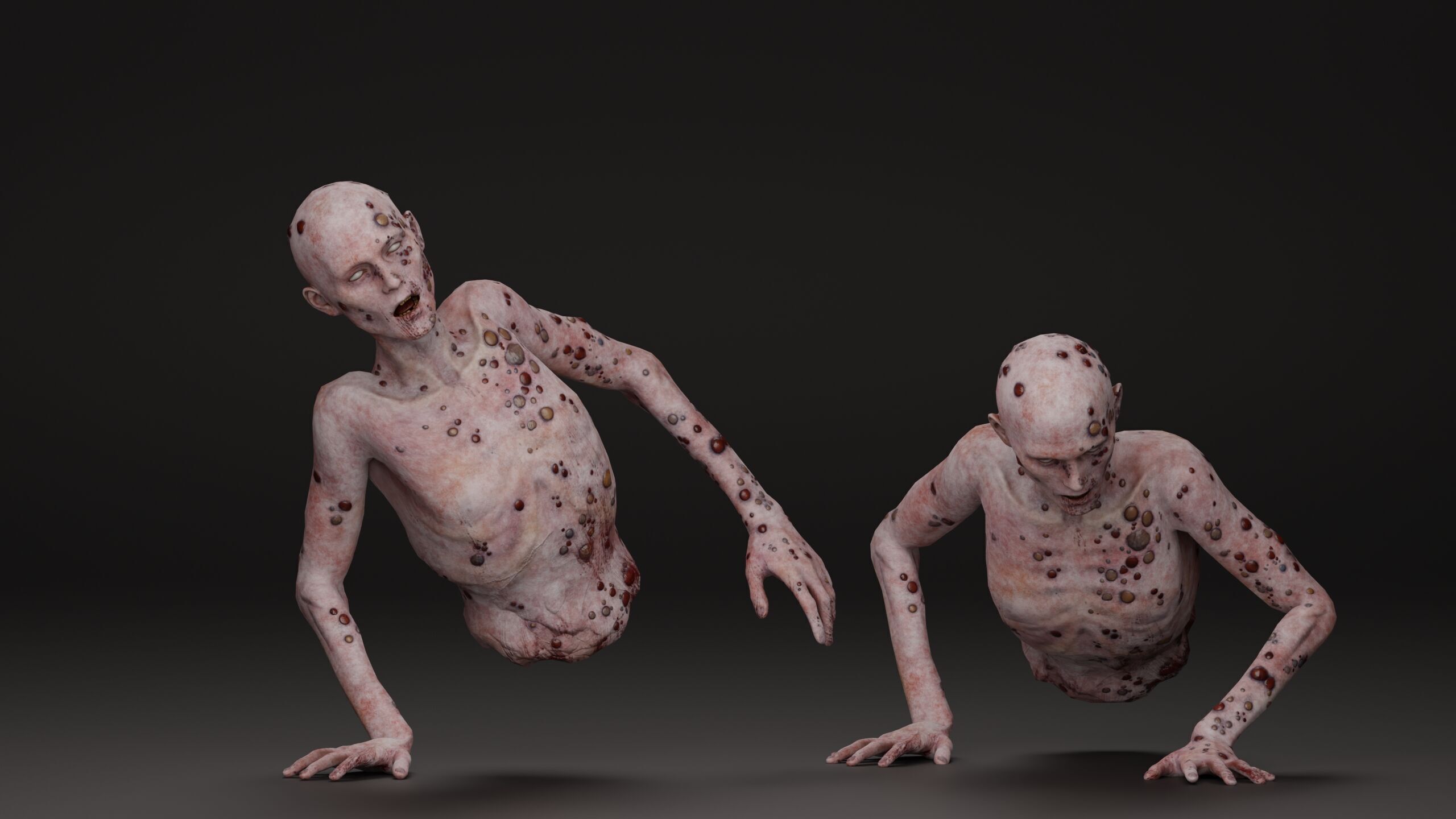 Zombie Crawler Pack1 Low-poly 3D model_57