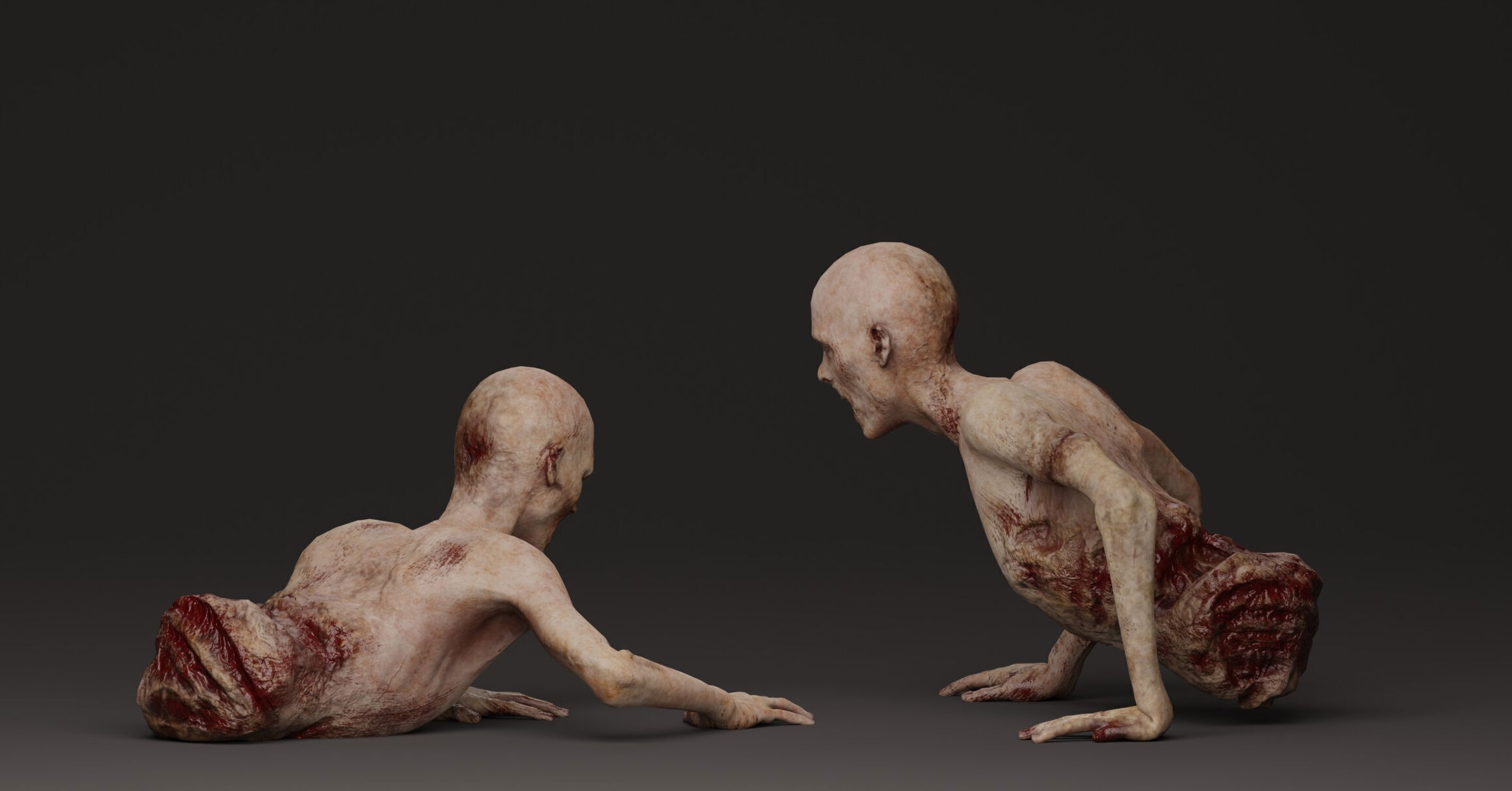 Zombie Crawler Pack1 Low-poly 3D model_52