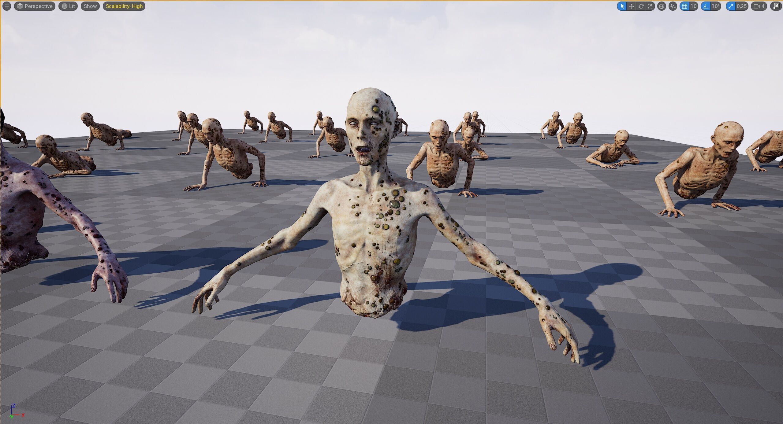 Zombie Crawler Pack1 Low-poly 3D model_63