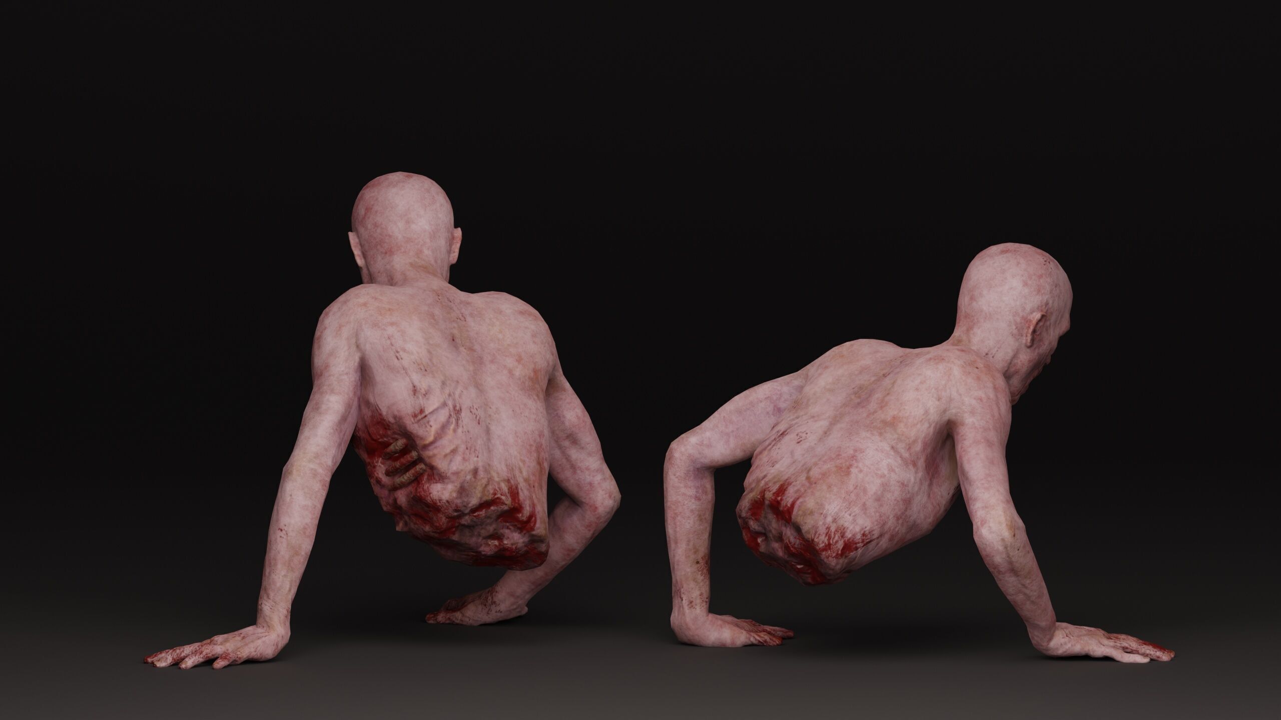 Zombie Crawler Pack1 Low-poly 3D model_28