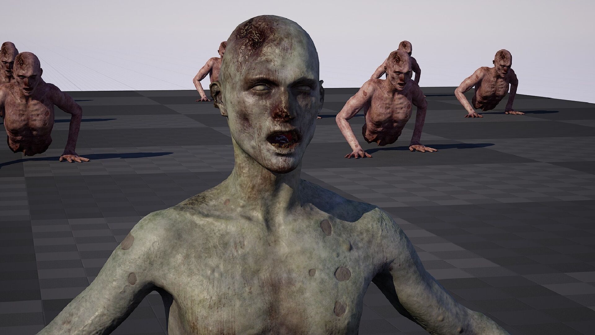 Zombie Crawler Pack1 Low-poly 3D model_14