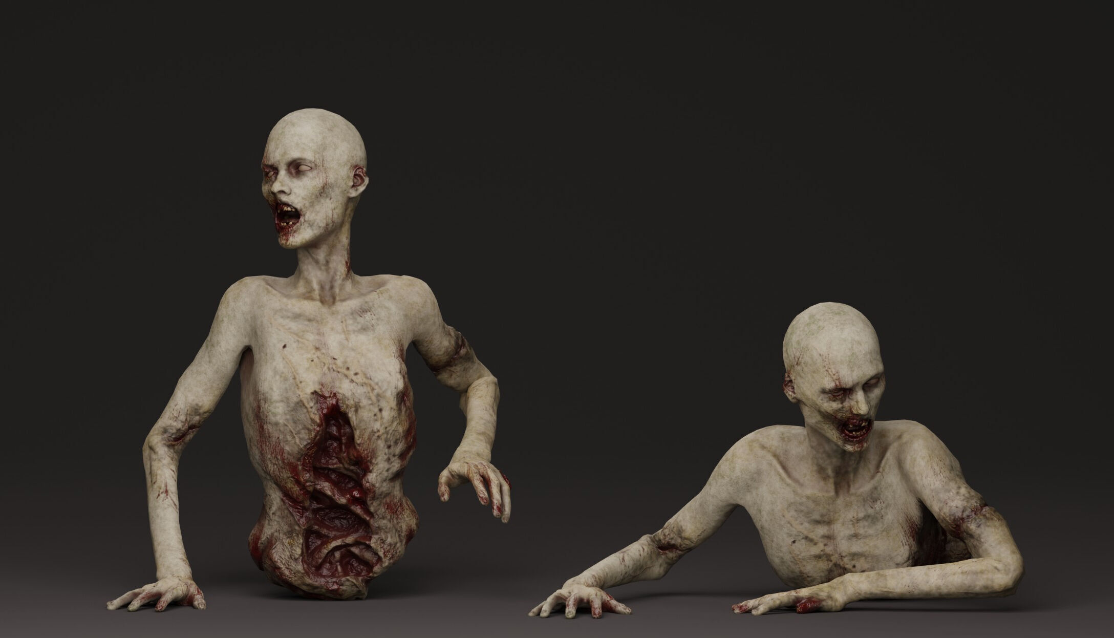 Zombie Crawler Pack1 Low-poly 3D model_43