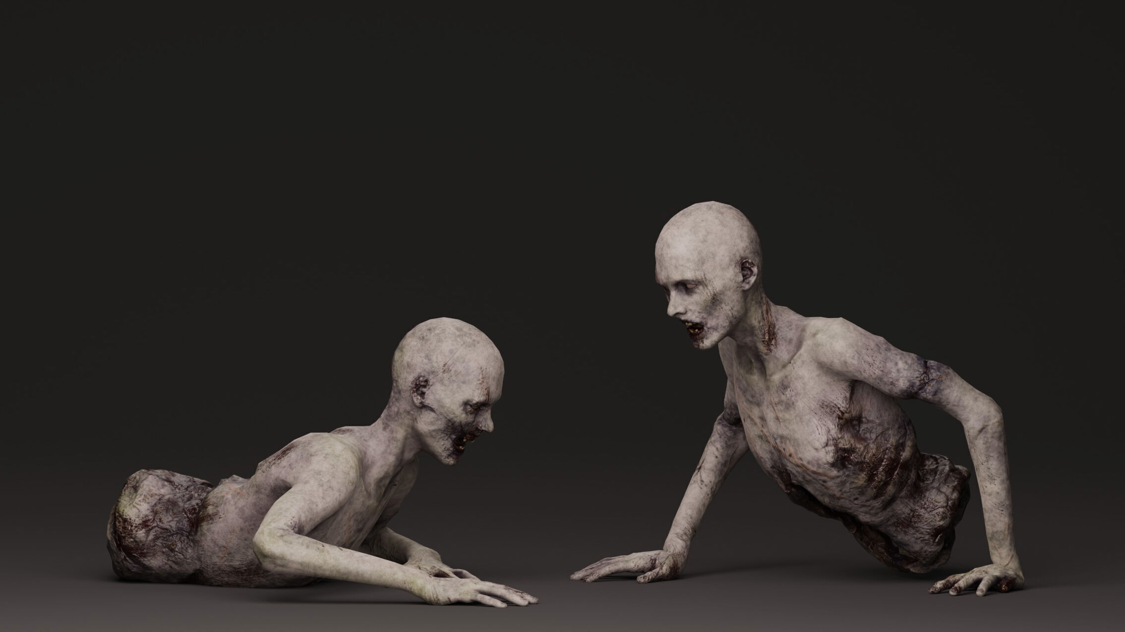 Zombie Crawler Pack1 Low-poly 3D model_41