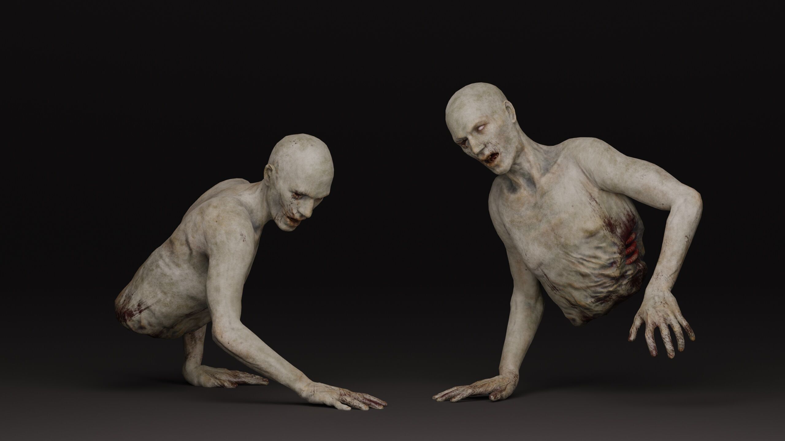 Zombie Crawler Pack1 Low-poly 3D model_30