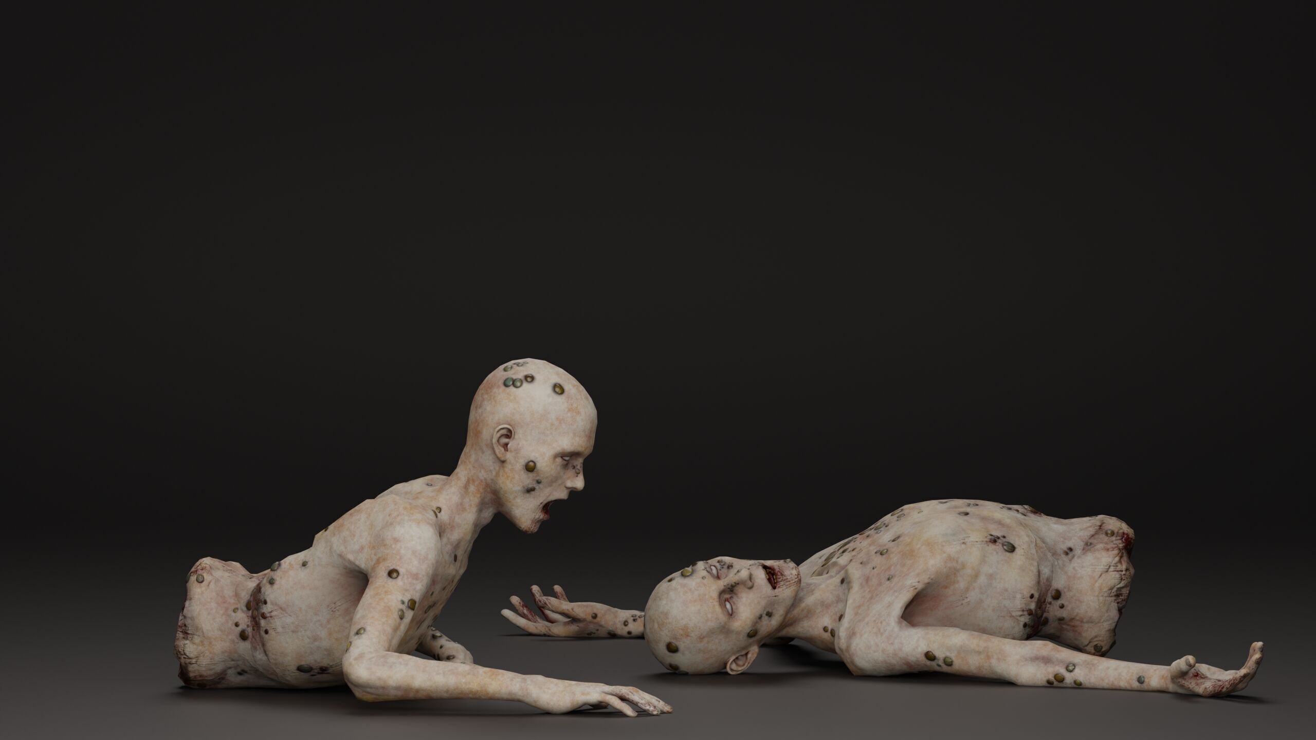 Zombie Crawler Pack1 Low-poly 3D model_59