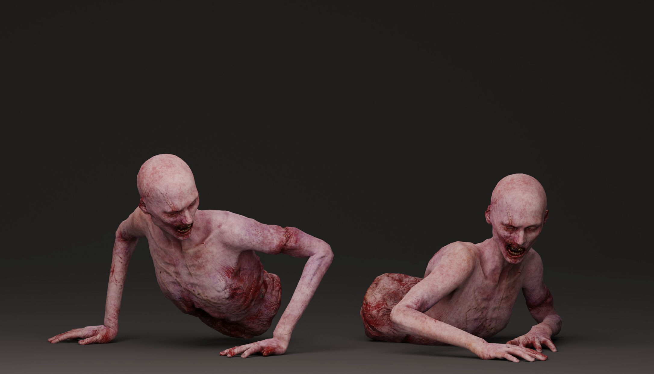 Zombie Crawler Pack1 Low-poly 3D model_39