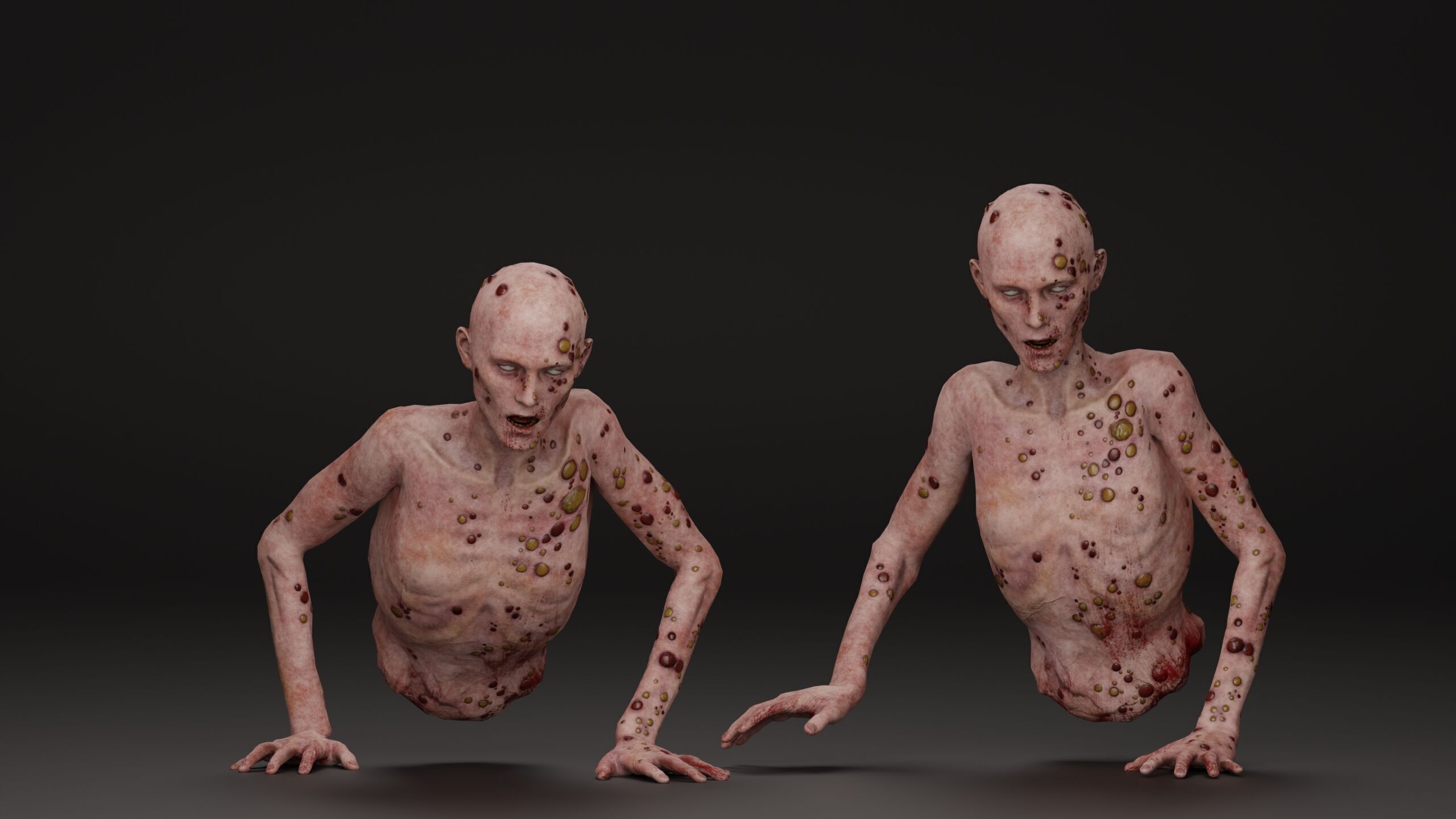 Zombie Crawler Pack1 Low-poly 3D model_56