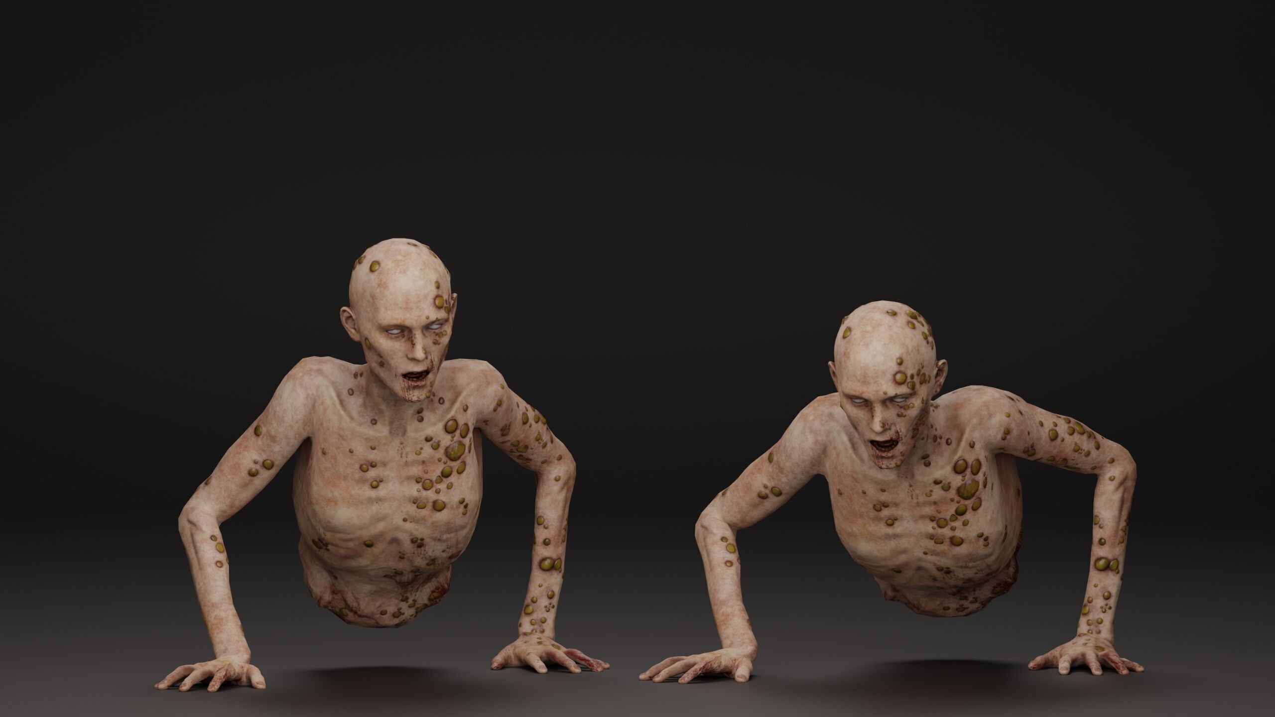Zombie Crawler Pack1 Low-poly 3D model_51