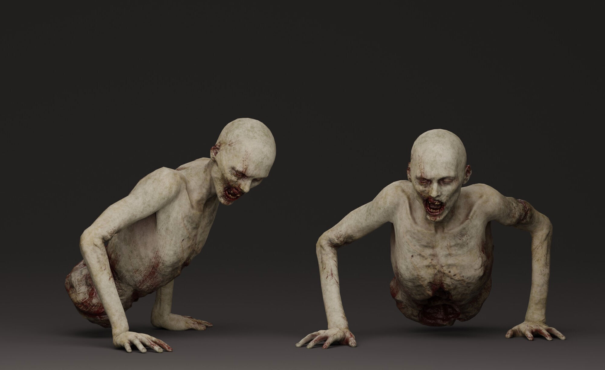 Zombie Crawler Pack1 Low-poly 3D model_44