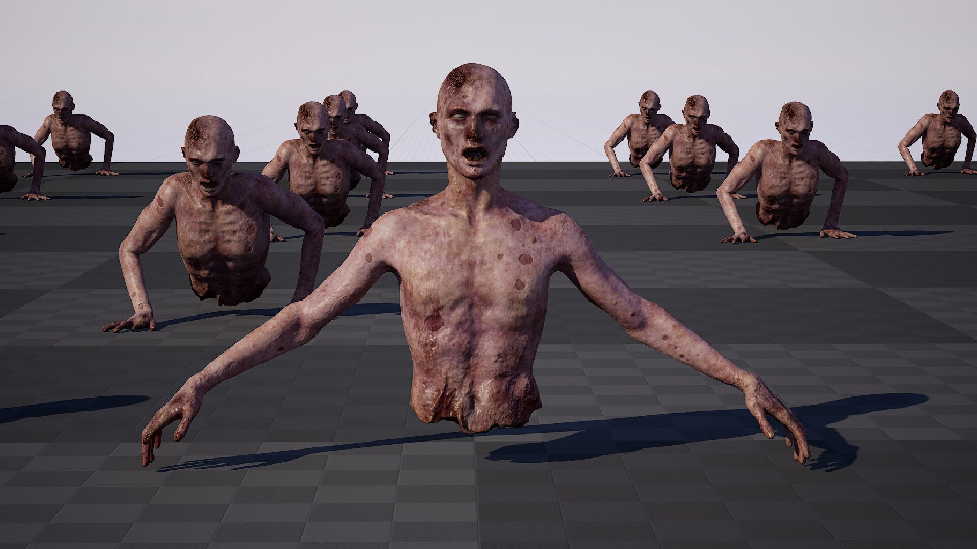 Zombie Crawler Pack1 Low-poly 3D model_12