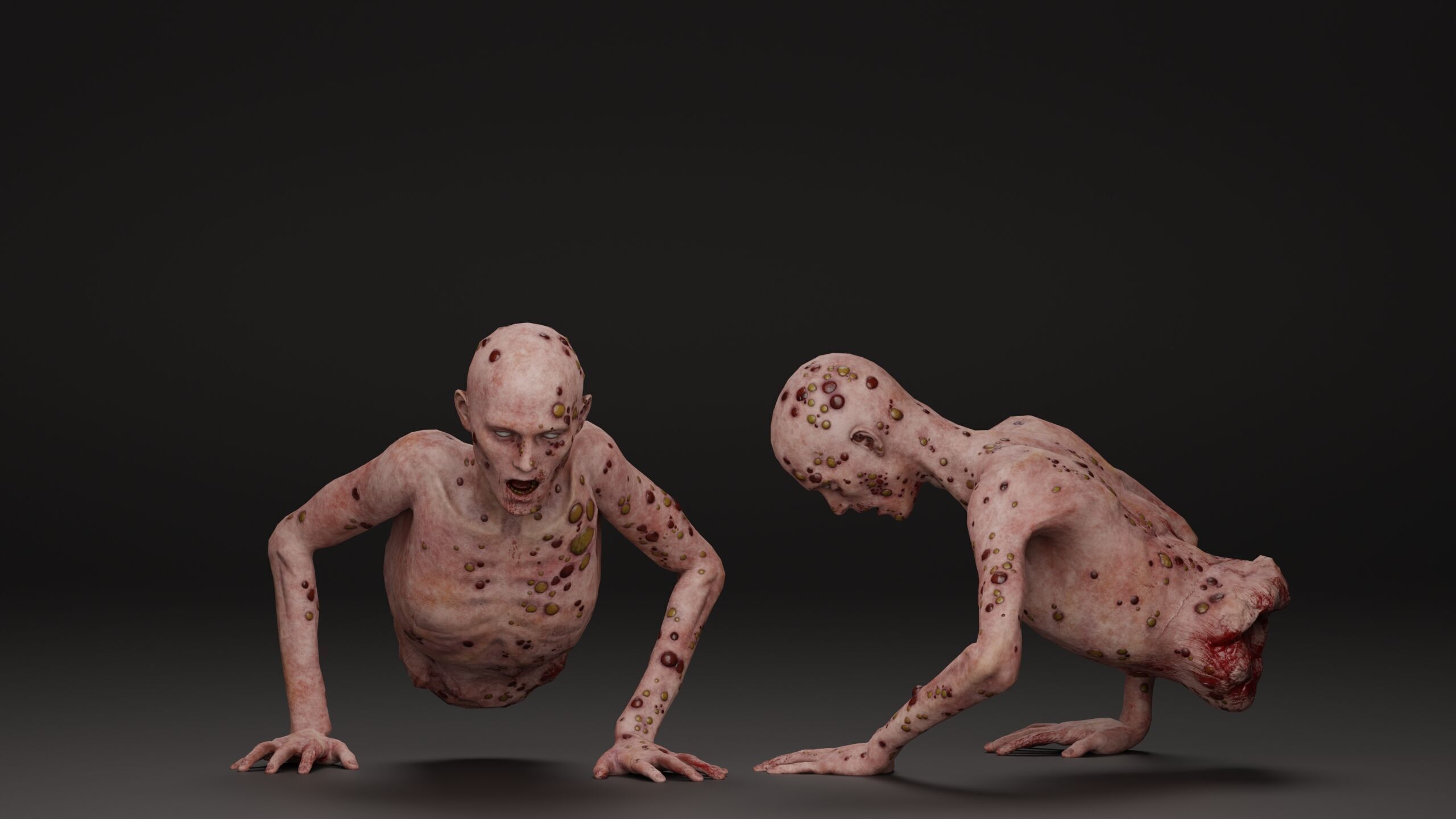 Zombie Crawler Pack1 Low-poly 3D model_54