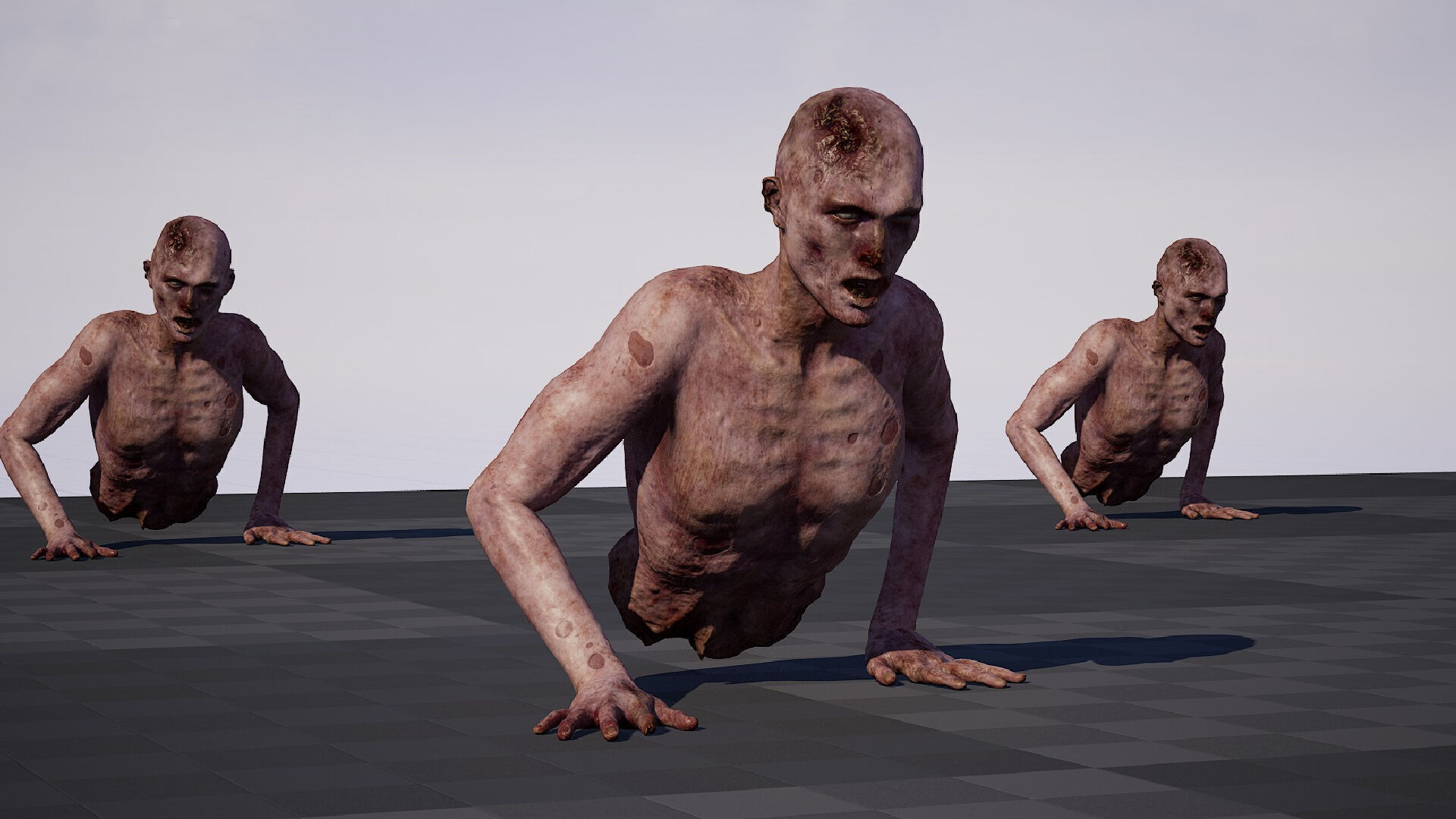 Zombie Crawler Pack1 Low-poly 3D model_13