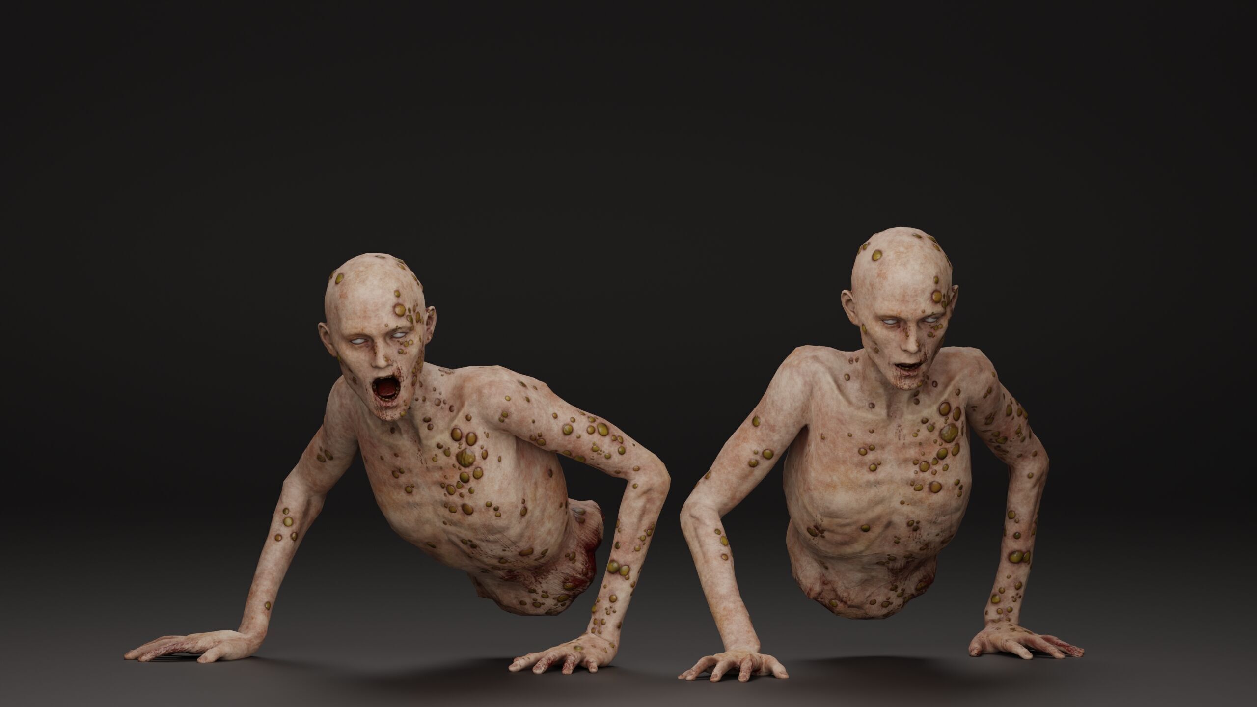 Zombie Crawler Pack1 Low-poly 3D model_55