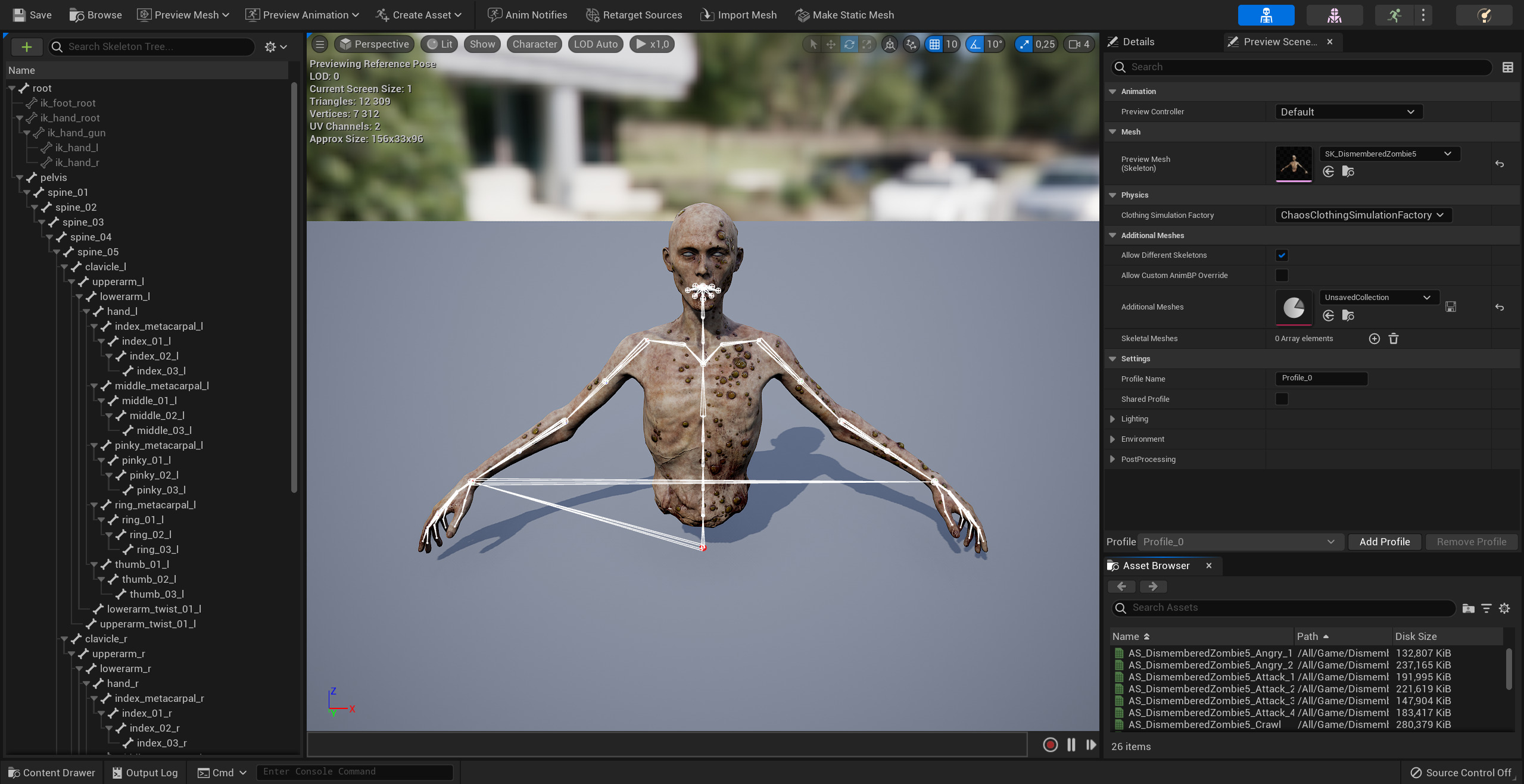 Zombie Crawler Pack1 Low-poly 3D model_66