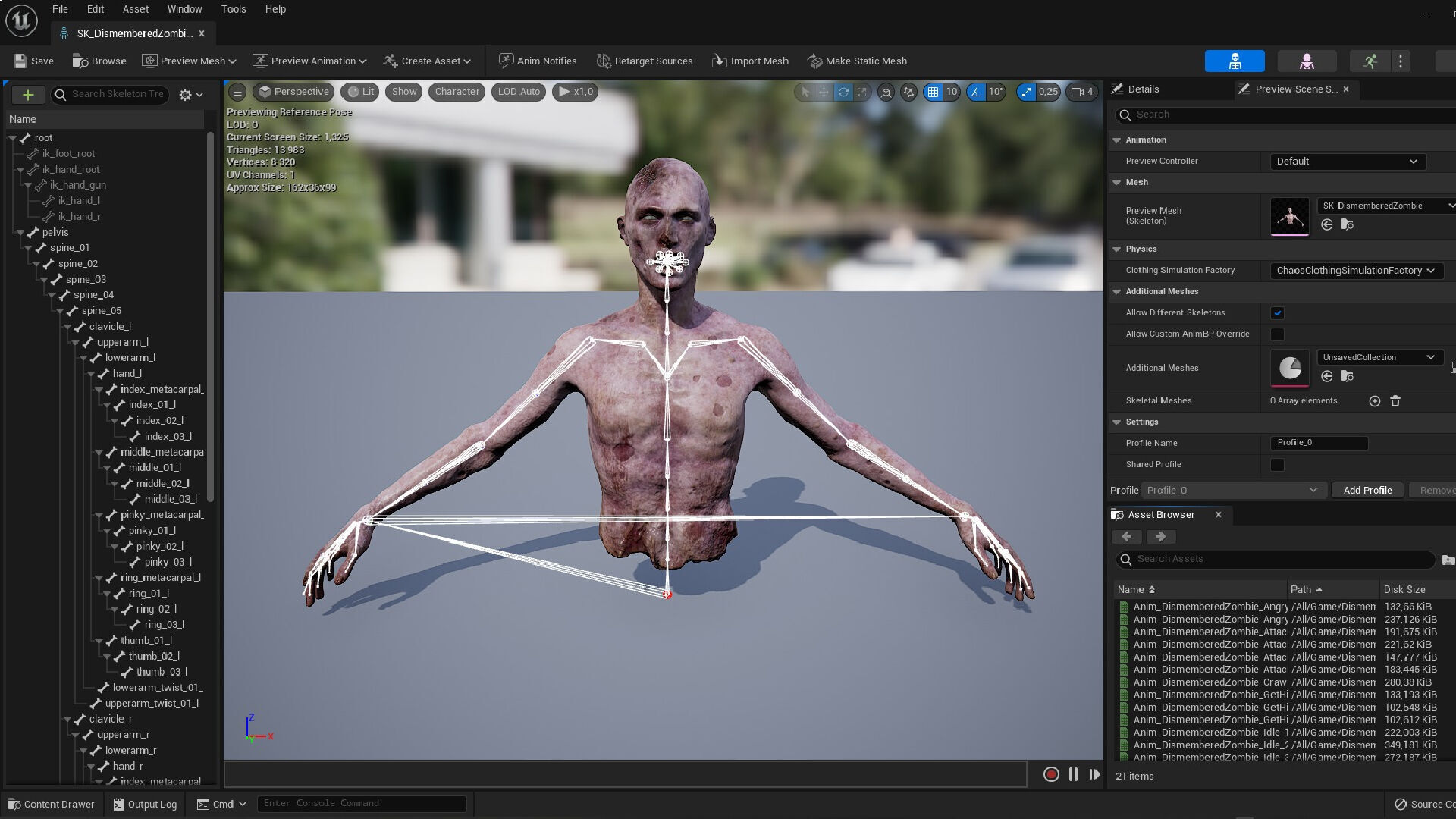 Zombie Crawler Pack1 Low-poly 3D model_15