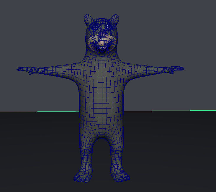 Cartoon Bear Low-poly 3D model_3
