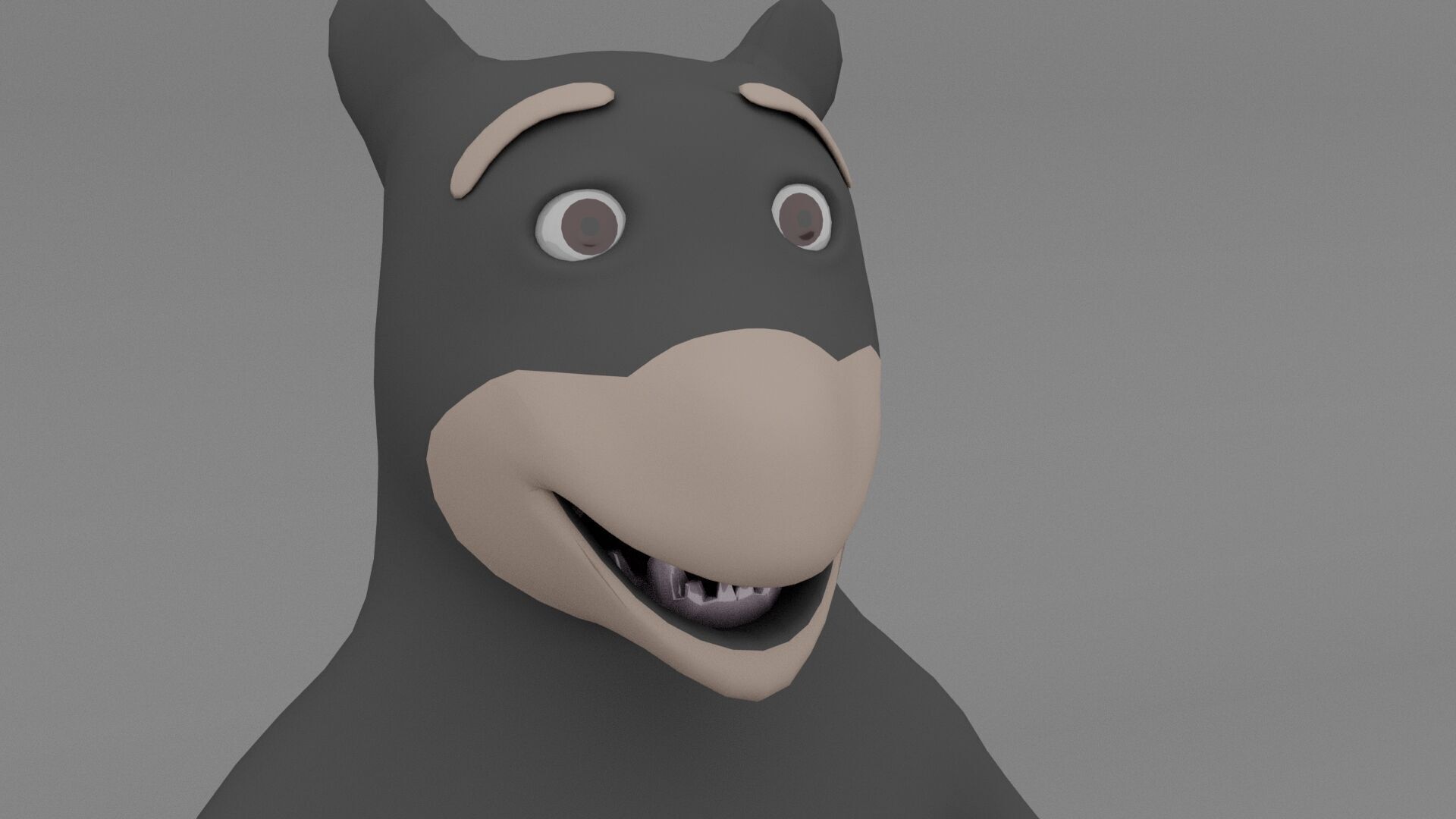 Cartoon Bear Low-poly 3D model_15