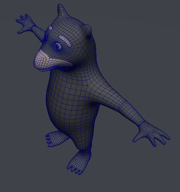 Cartoon Bear Low-poly 3D model_12