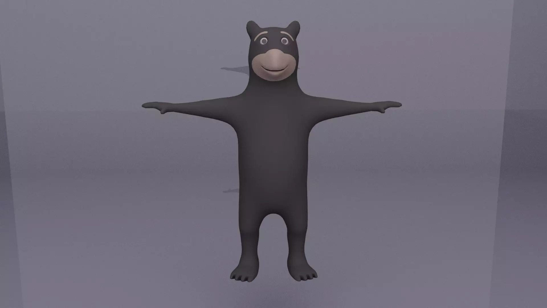 Cartoon Bear Low-poly 3D model_0