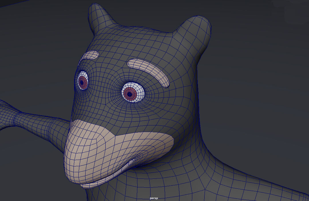 Cartoon Bear Low-poly 3D model_7