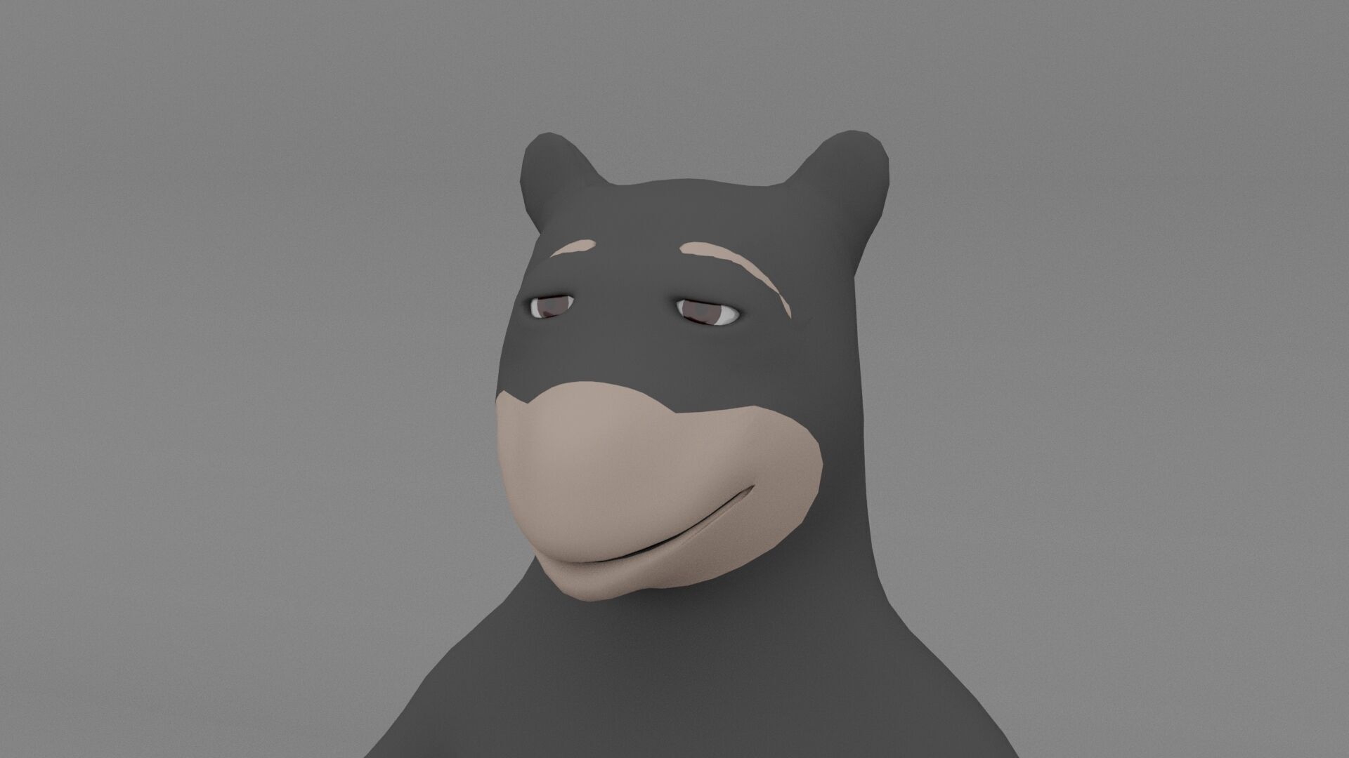 Cartoon Bear Low-poly 3D model_14