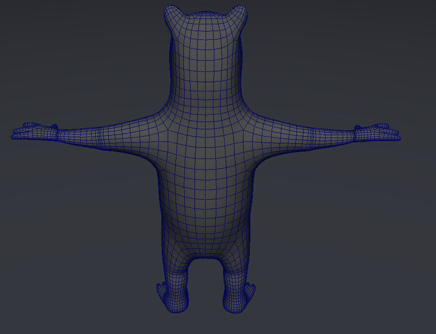 Cartoon Bear Low-poly 3D model_10