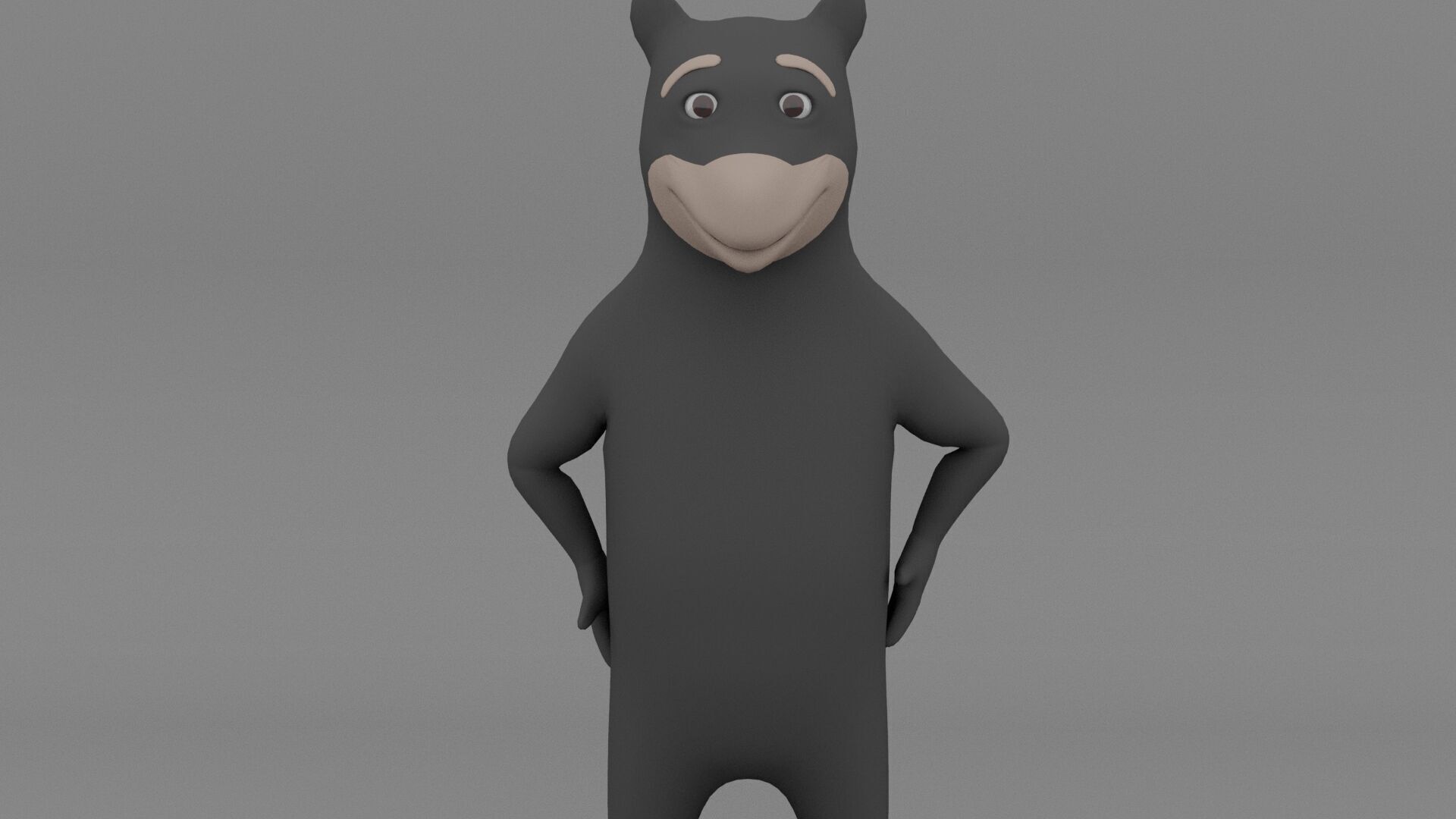 Cartoon Bear Low-poly 3D model_13