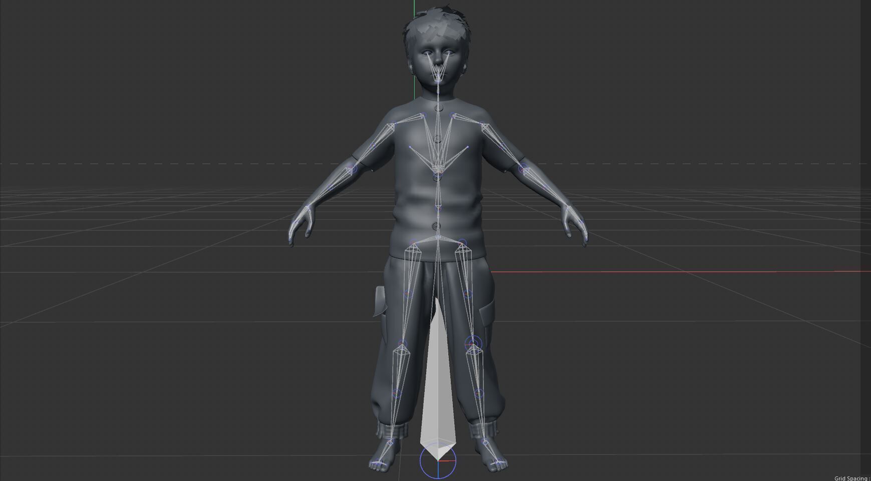 Child Character Model-Rigged Animated Low-poly 3D model_9