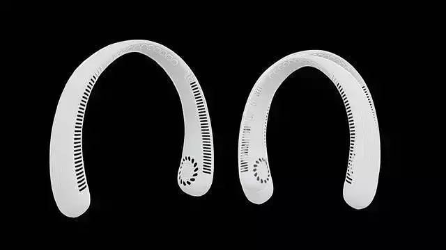 Portable Neck Fan Low-poly 3D model