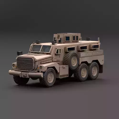 Military Cougar MRAP 6X6 Vehicle Low-poly 3D model