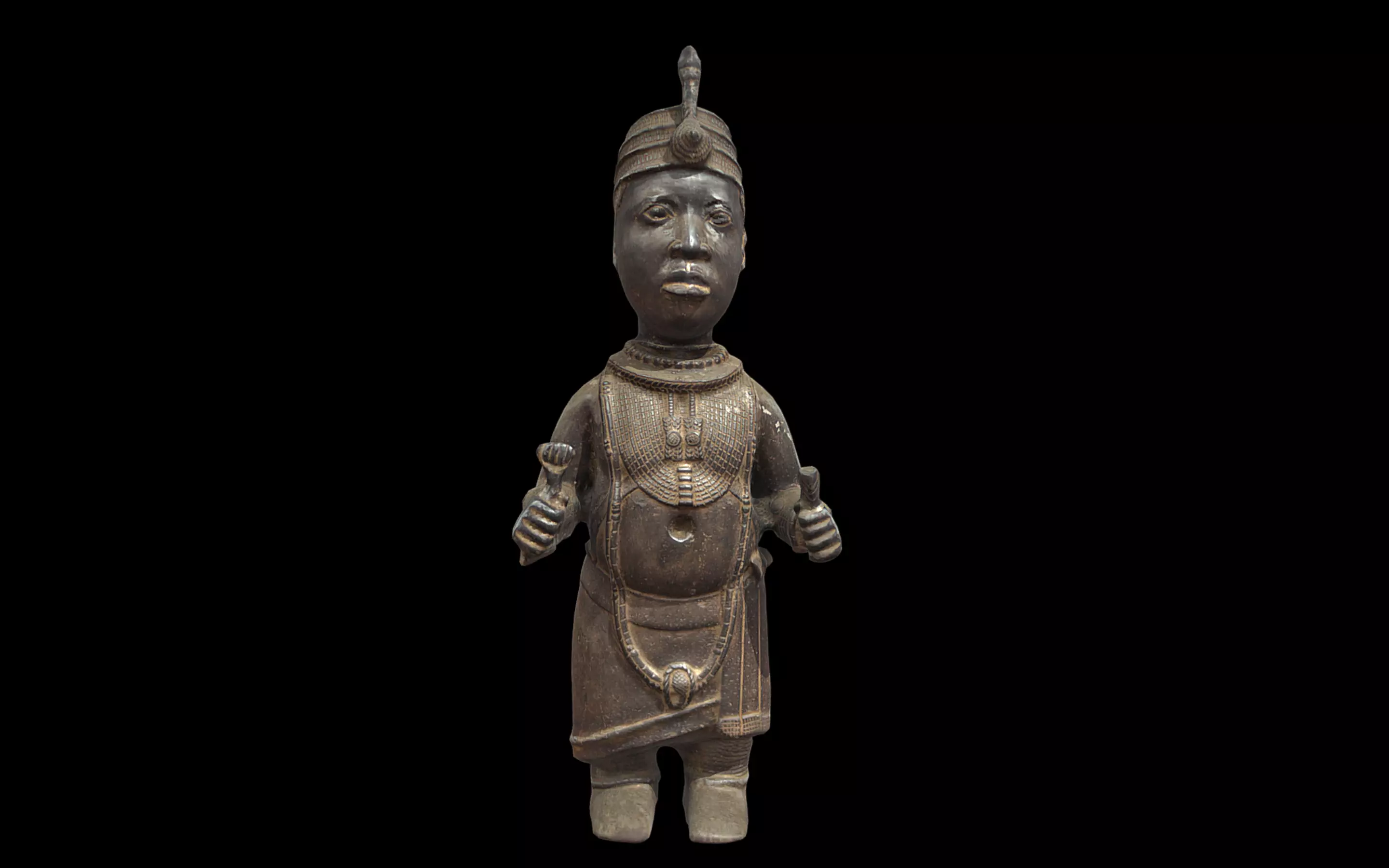 Obalufon Ogbogbodirin Bronze Statue Free low-poly 3D model