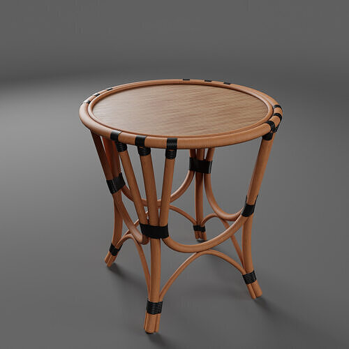 Corner Table Low-poly 3D model