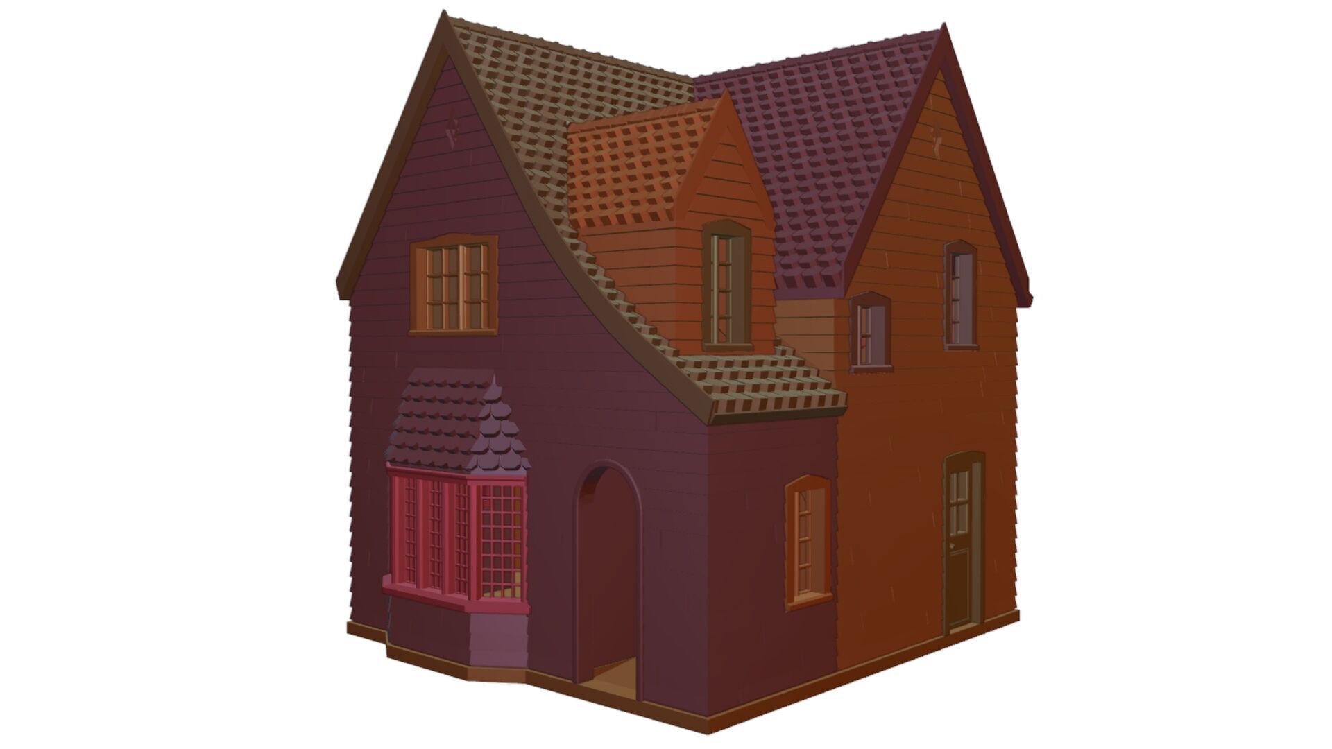 HO Scale European Suburban Home 1 3D print model_5