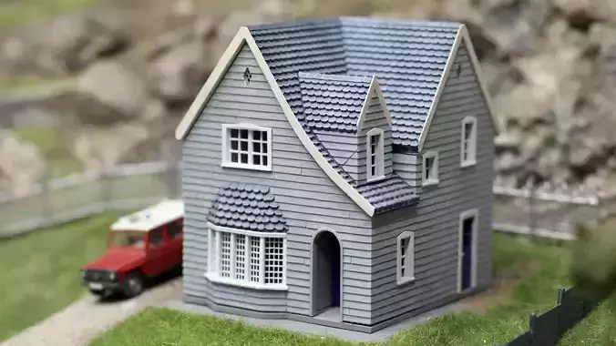 HO Scale European Suburban Home  1