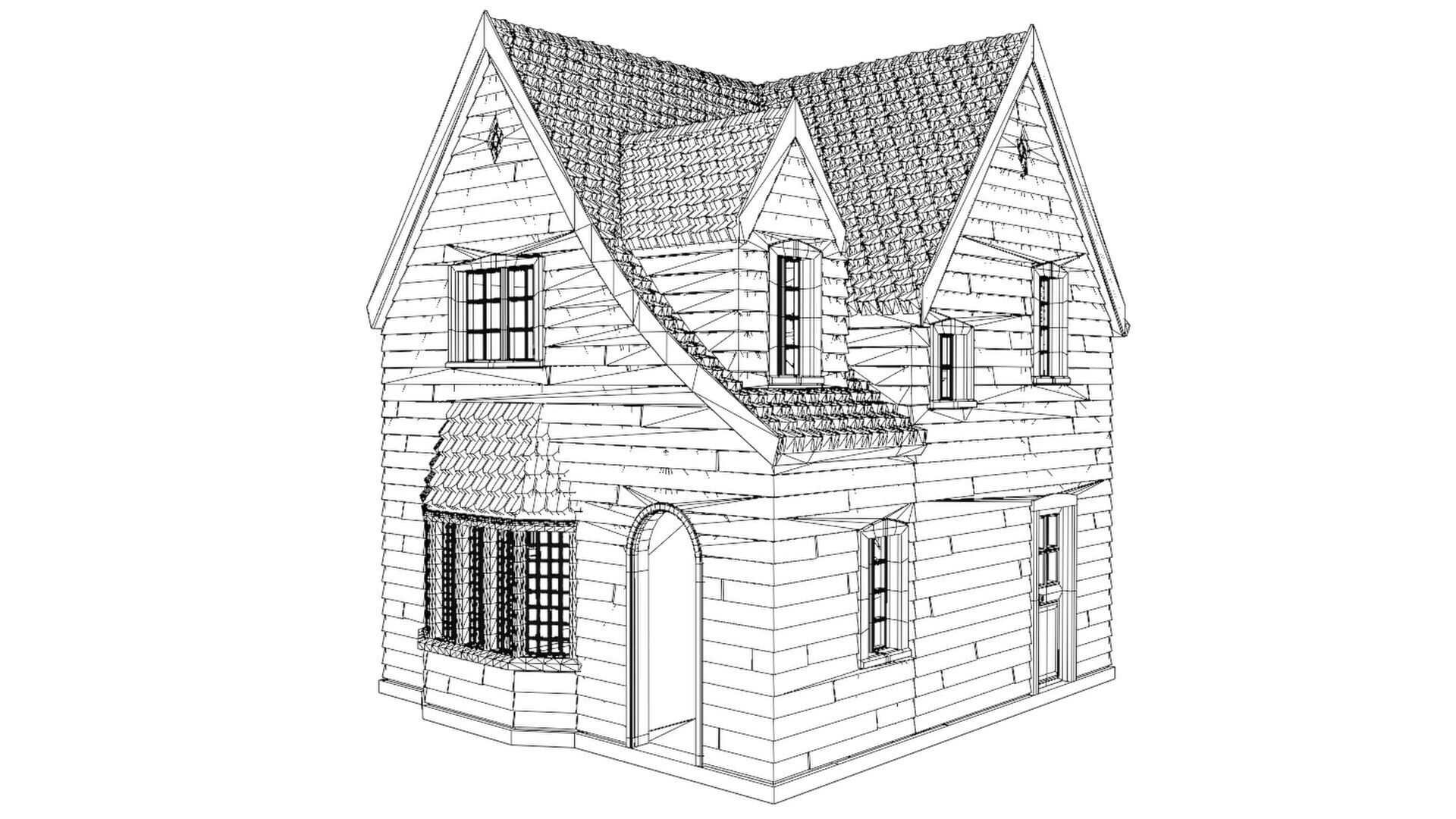 HO Scale European Suburban Home 1 3D print model_4