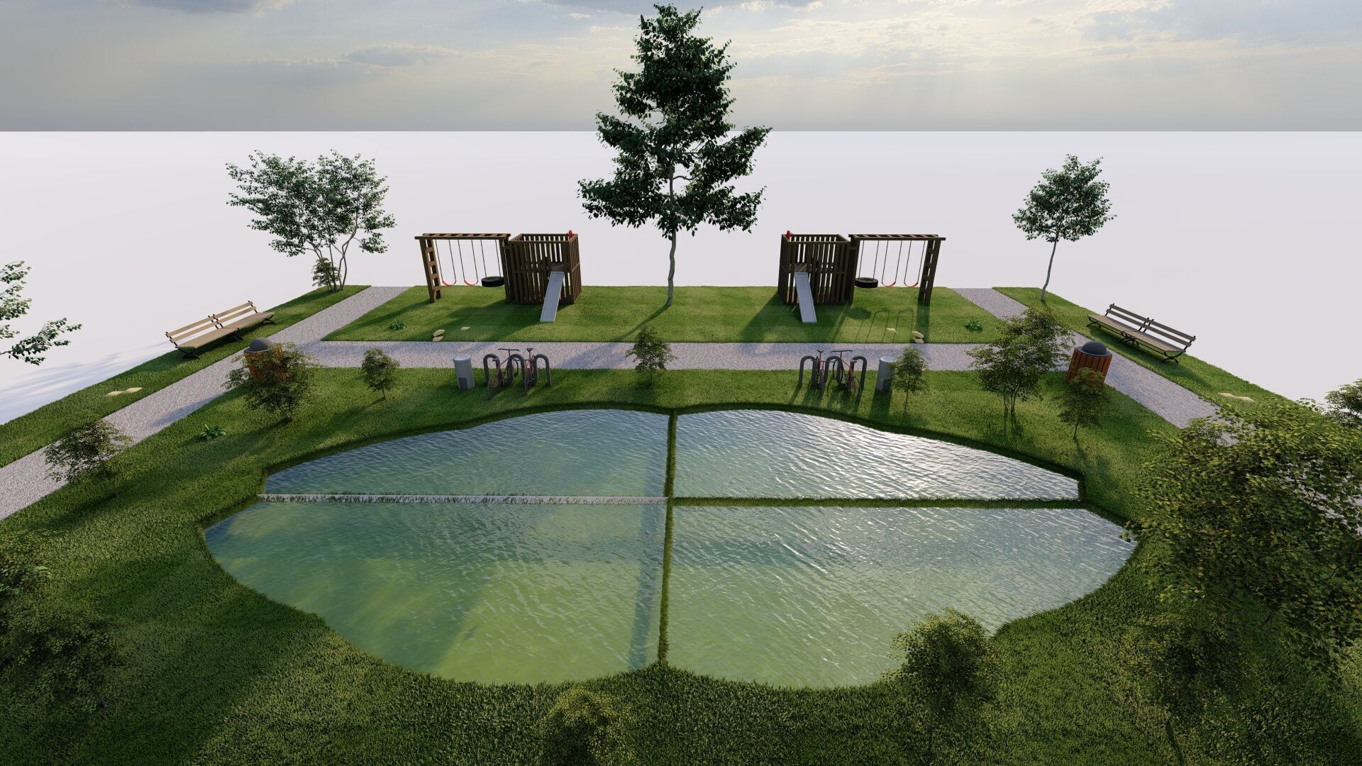 public park-Private Park Landscape 3D model_11