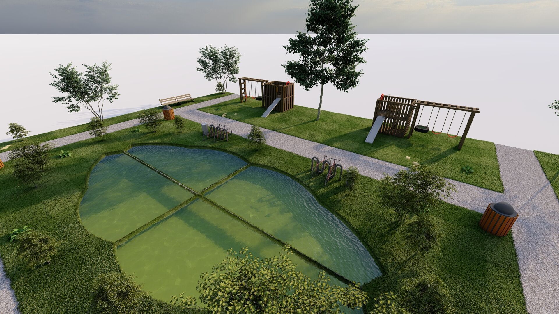 public park-Private Park Landscape 3D model_18