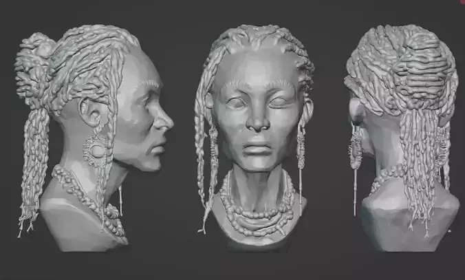 GIMBYA - STL Bust of African Woman