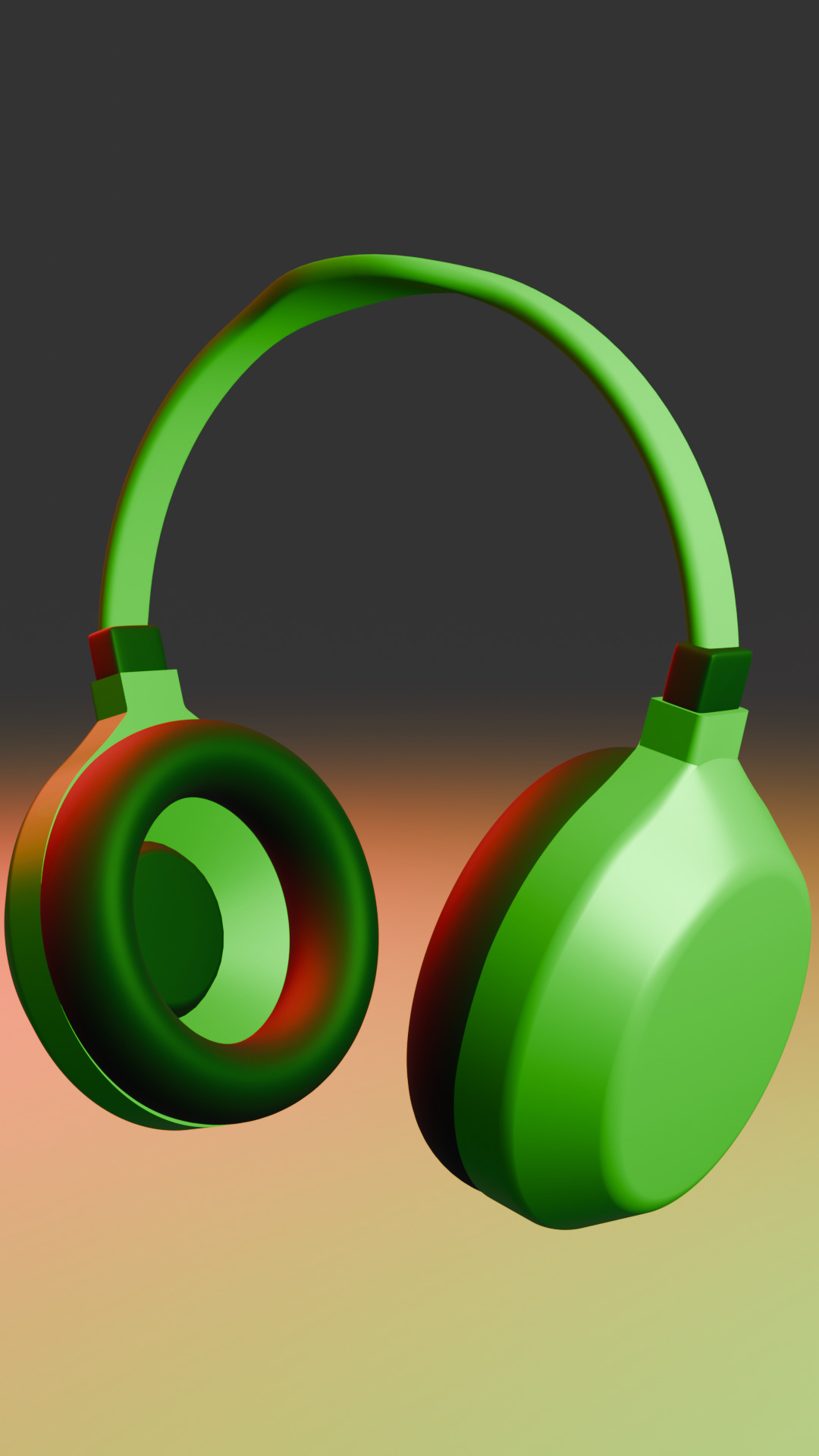Headphone Low-poly 3D model_4