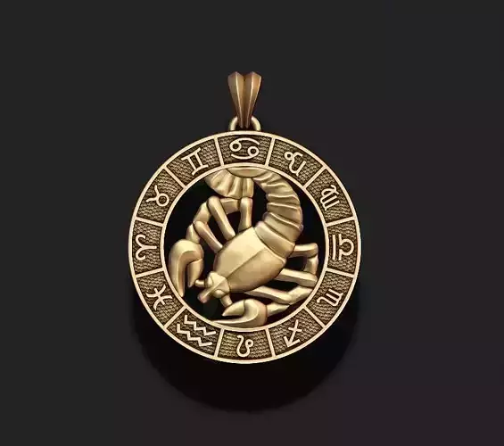 zodiac cancer The Crab lite pendant 3D print model