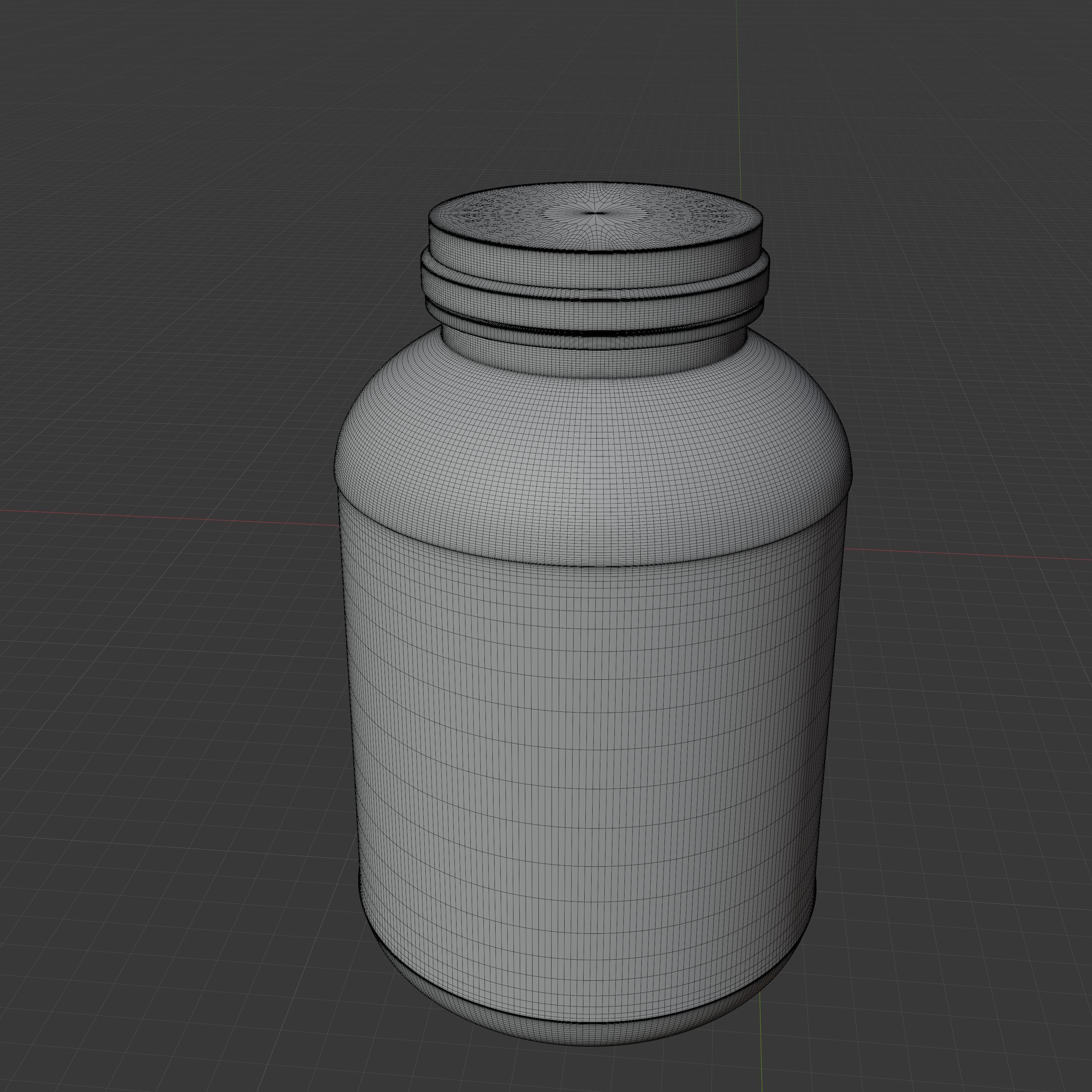 Whey Protein Powder Container 3D model_11